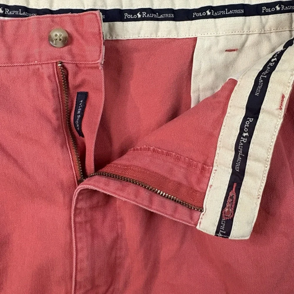 Polo Ralph Lauren Men's 40.5 Pink Tyler Shorts Cotton Pleated Chino Casual